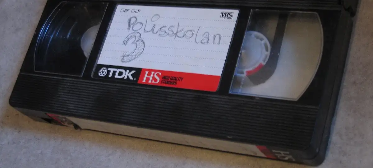 A TDK VHS cassette