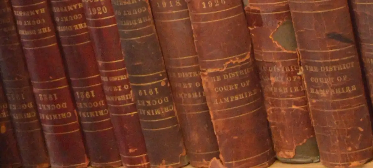 1920's law books from Hampshire County, Massachusetts.
