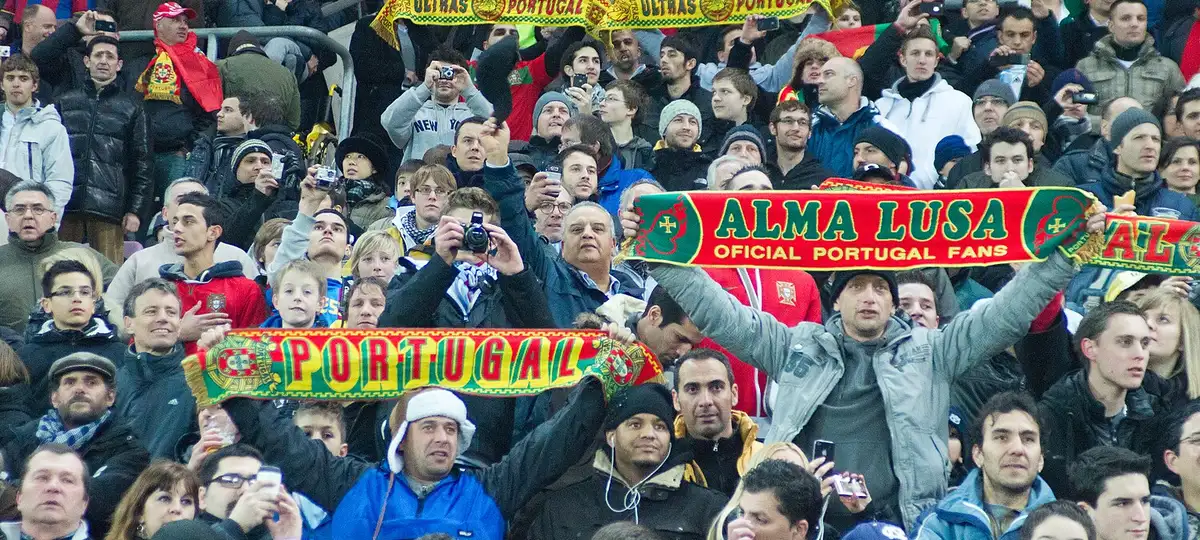 Portuguese supporters, Portugal vs. Argentina, 9th February 2011.
