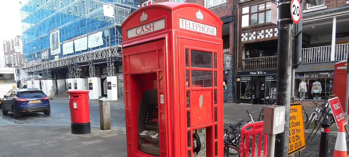 Red Telephone Box in Bridge Street, Chester