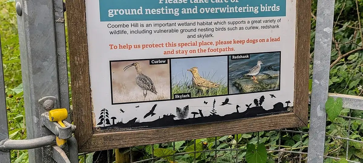 information sign, Coombe Hill Wildlife Reserve