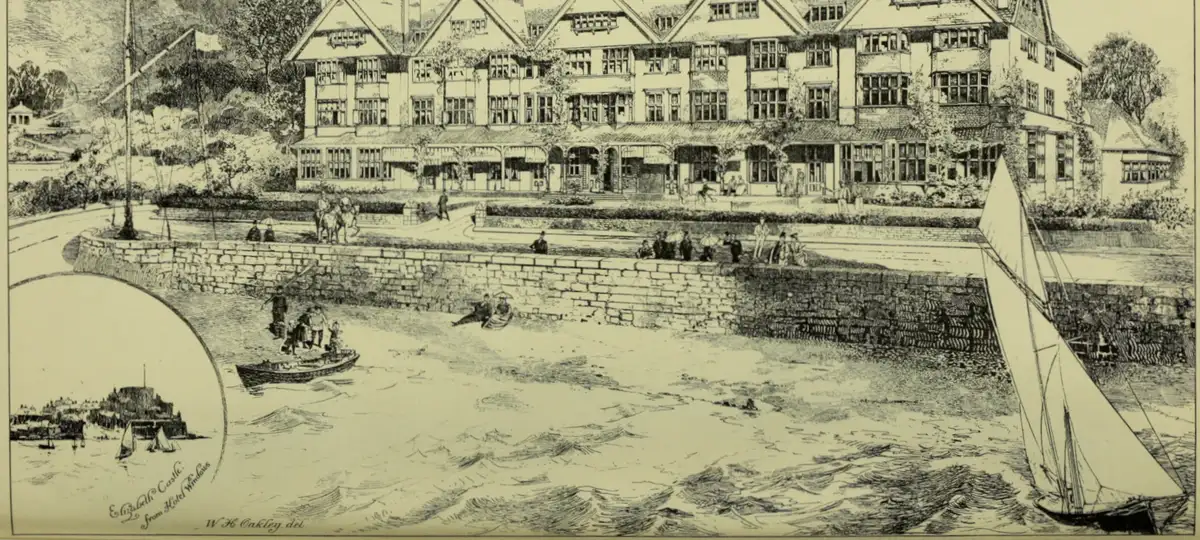 Grand Hotel, St. Helier, Jersey - line drawing