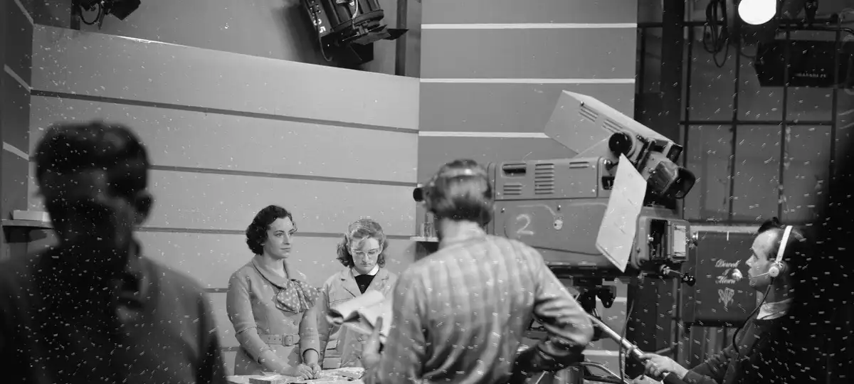 Recording Welsh language programmes in Granada Studios, Manchester