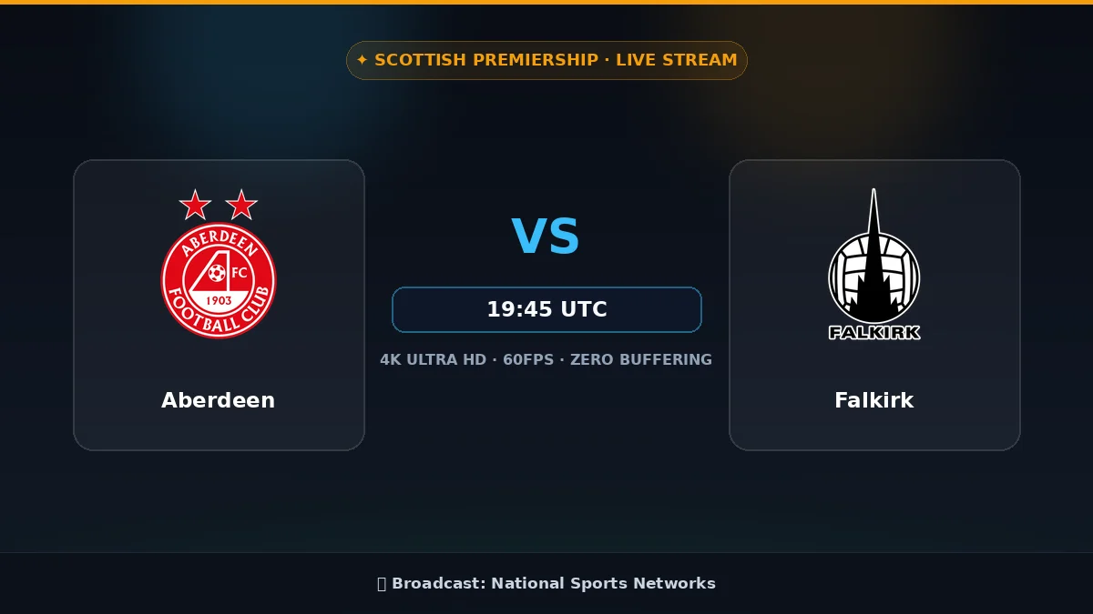 How to Watch Aberdeen vs Falkirk Live: TV Schedule, Channels & 4K Stream