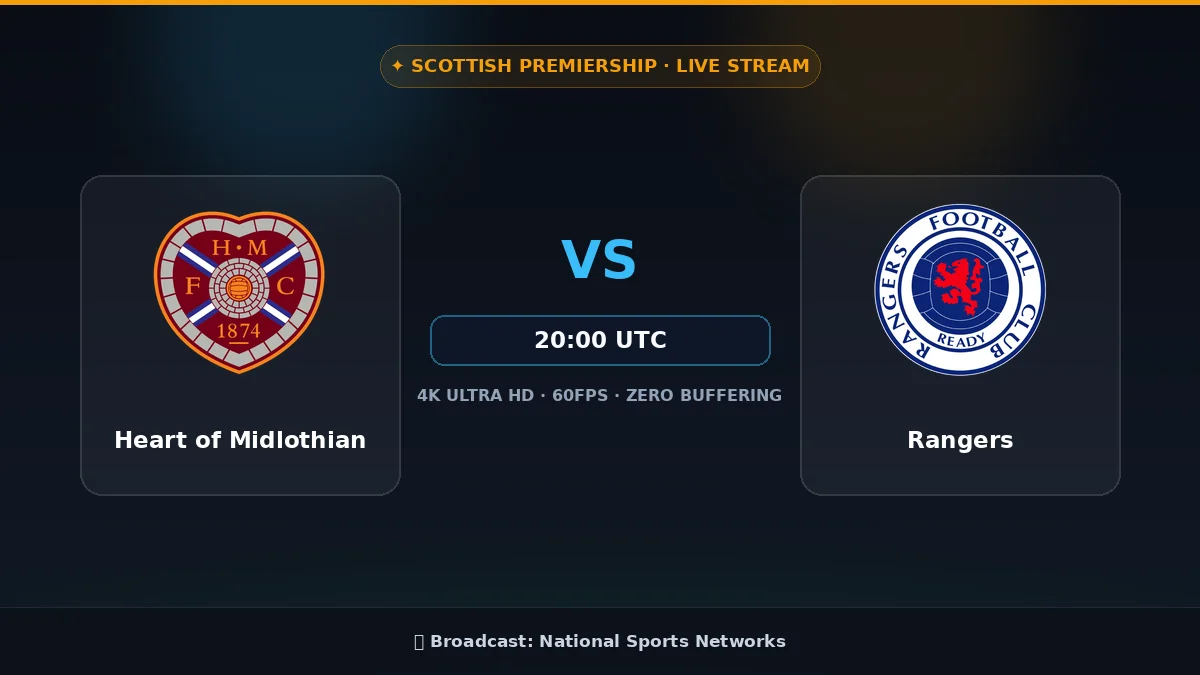 Where to Watch Heart of Midlothian vs Rangers Live Stream: TV Channels & Kickoff Time